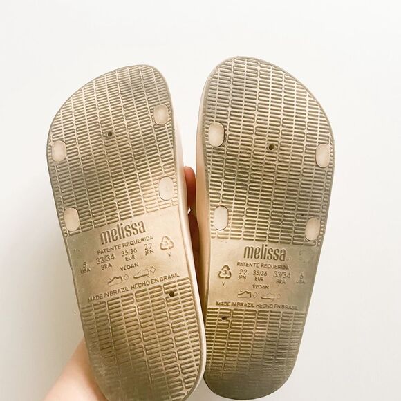 Melissa Sun Waterproof Pool Slides Cream Ivory - Picture 9 of 9